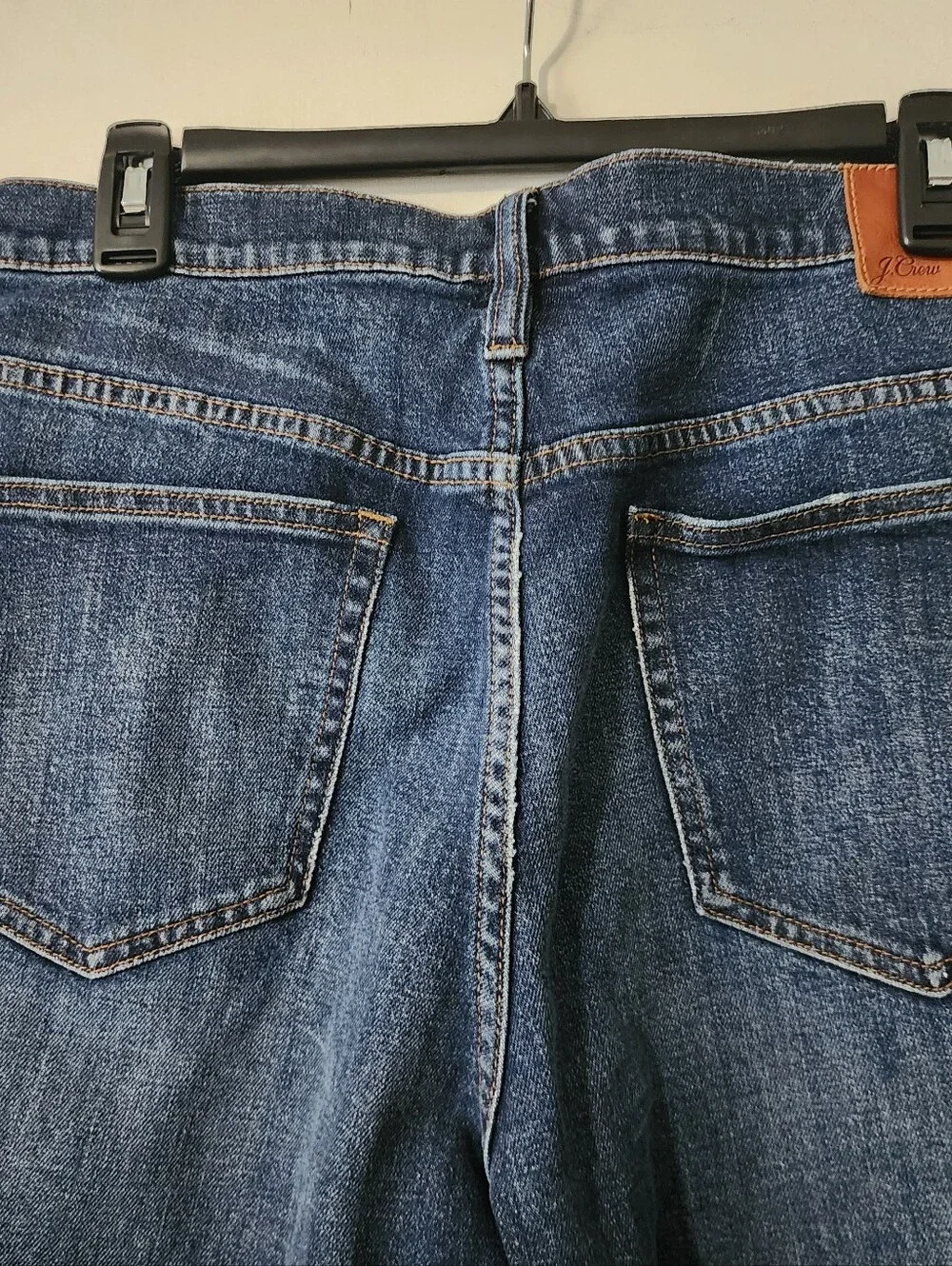J.Crew Womens Straightaway Jean Denim Jeans Button Fly Stretch 32 Petite 32P